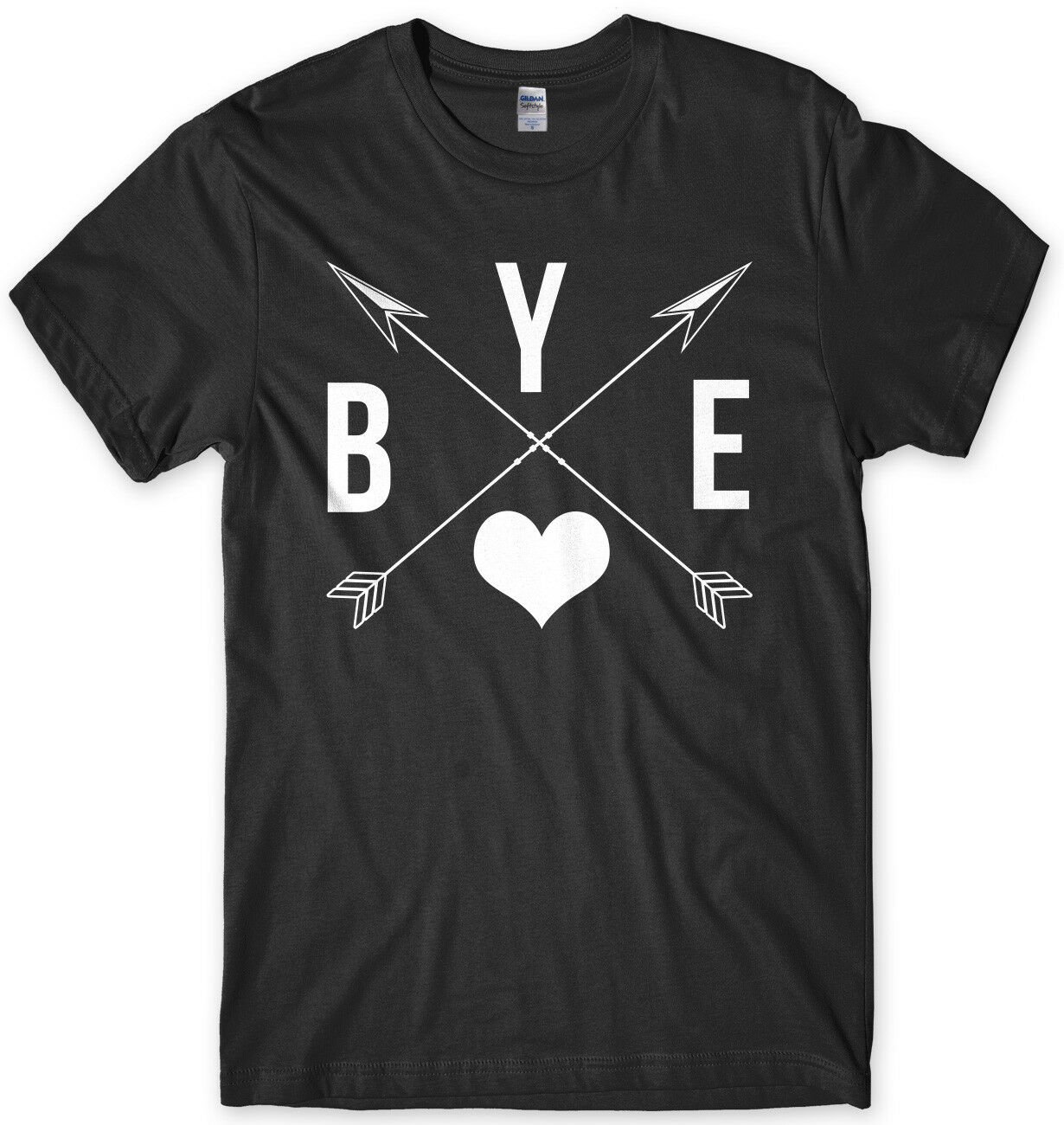 Bye Arrows Love heart Hipster Funny Mens Unisex T-Shirt Gildan G500 Tee