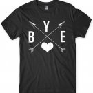 Bye Arrows Love heart Hipster Funny Mens Unisex T-Shirt Gildan G500 Tee
