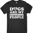Dogs Are My Favourite People Mens Funny Unisex T-Shirt Gildan G500 Tee