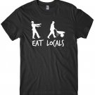 Eat Locals Zombie Mens Funny Unisex Halloween T-Shirt Gildan G500 Tee