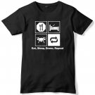 Eat Sleep Drone Repeat Man Mens Funny Unisex T-Shirt Gildan G500 Tee