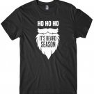 Ho Ho Ho It's Beard Season Mens Funny Unisex Christmas T-Shirt Gildan G500 Tee