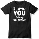 I Moustache You To Be My Valentine Mens Funny Unisex T-Shirt Gildan G500 Tee