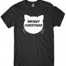 Meowy Christmas Mens Funny Unisex Christmas T-Shirt Gildan G500 Tee