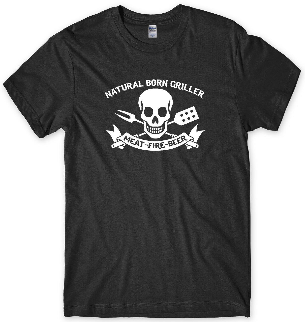 Natural Born Griller Mens Funny Unisex T-Shirt Gildan G500 Tee