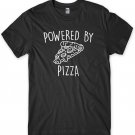 Powered By Pizza Funny Mens Unisex T-Shirt Gildan G500 Tee