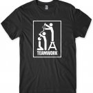 Teamwork Funny Drinking Mens Funny Unisex T-Shirt Gildan G500 Tee