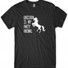 Unicorn Is My Party Animal Mens Funny Unisex T-Shirt Gildan G500 Tee