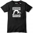 Warning Gymnast Could Flip At Any Moment Mens Premium T-Shirt Slogan Tee Gildan G500 Tee