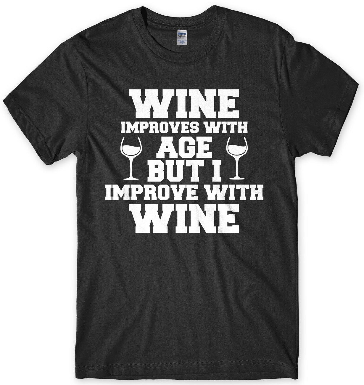 wine improves with age i improve with wine shirt