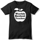World's Bestest Teacher Mens Funny Unisex T-Shirt Gildan G500 Tee