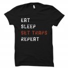 Animal Trapper Shirt, Eat Sleep Set Traps Repeat Gildan G500 Tee
