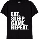 Eat Sleep Game Repeat T-Shirt Gildan G500 Tee