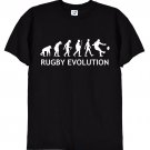Rugby Evolution, Funny Mens T-Shirt Gildan G500 Tee