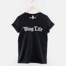 Blog Life Gangster T-Shirt  Blogger Thug Slogan Shirt  Gildan G500 Tee