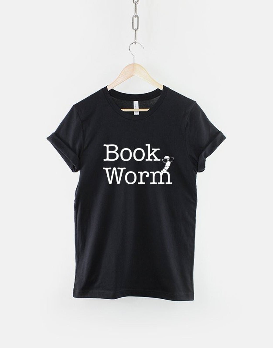 Book Worm Funny Hipster Student T-Shirt Gildan G500 Tee