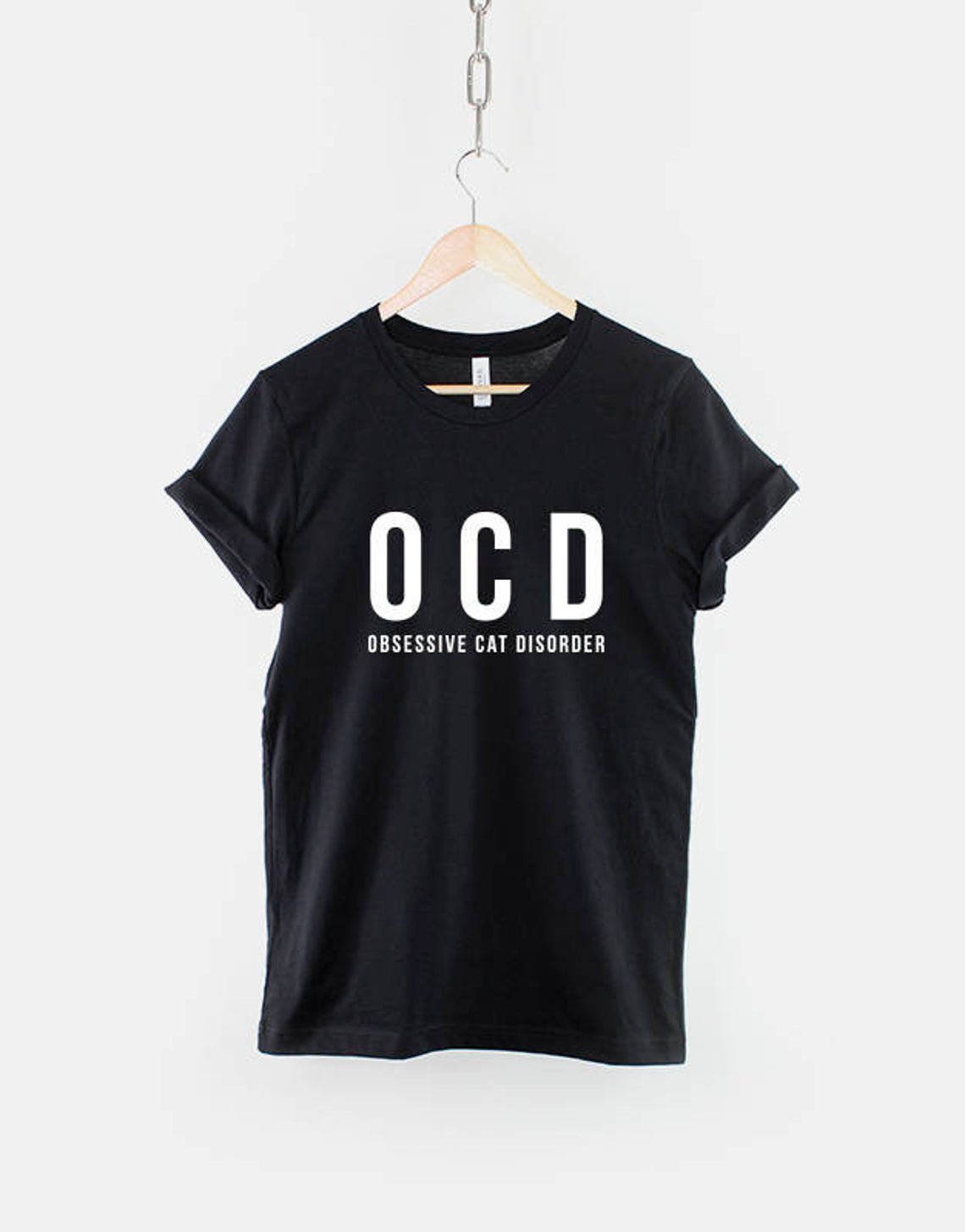 Cat T-shirt  OCD Obsessive Cat Disorder Funny Love Cats T Shirt   Gildan G500 Tee