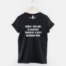 Beard Man Shirt This Girl Is Taken Bearded Husband Boyfriend T-Shirt  Gildan G500 Tee