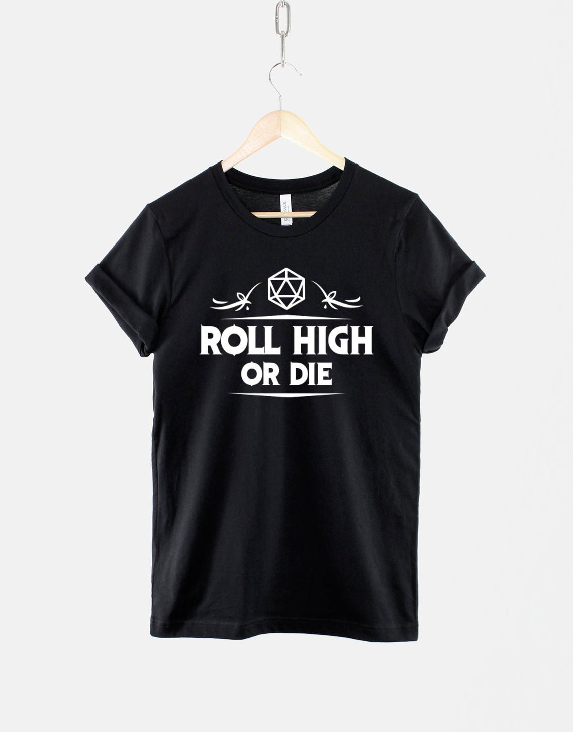 Dungeons and Dragons inspired tshirt  Roll High Or Die D&D shirt   Gildan G500 Tee