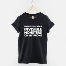 Everyones Playing  Invisible Monsters App Game T-Shirt Gildan G500 Tee
