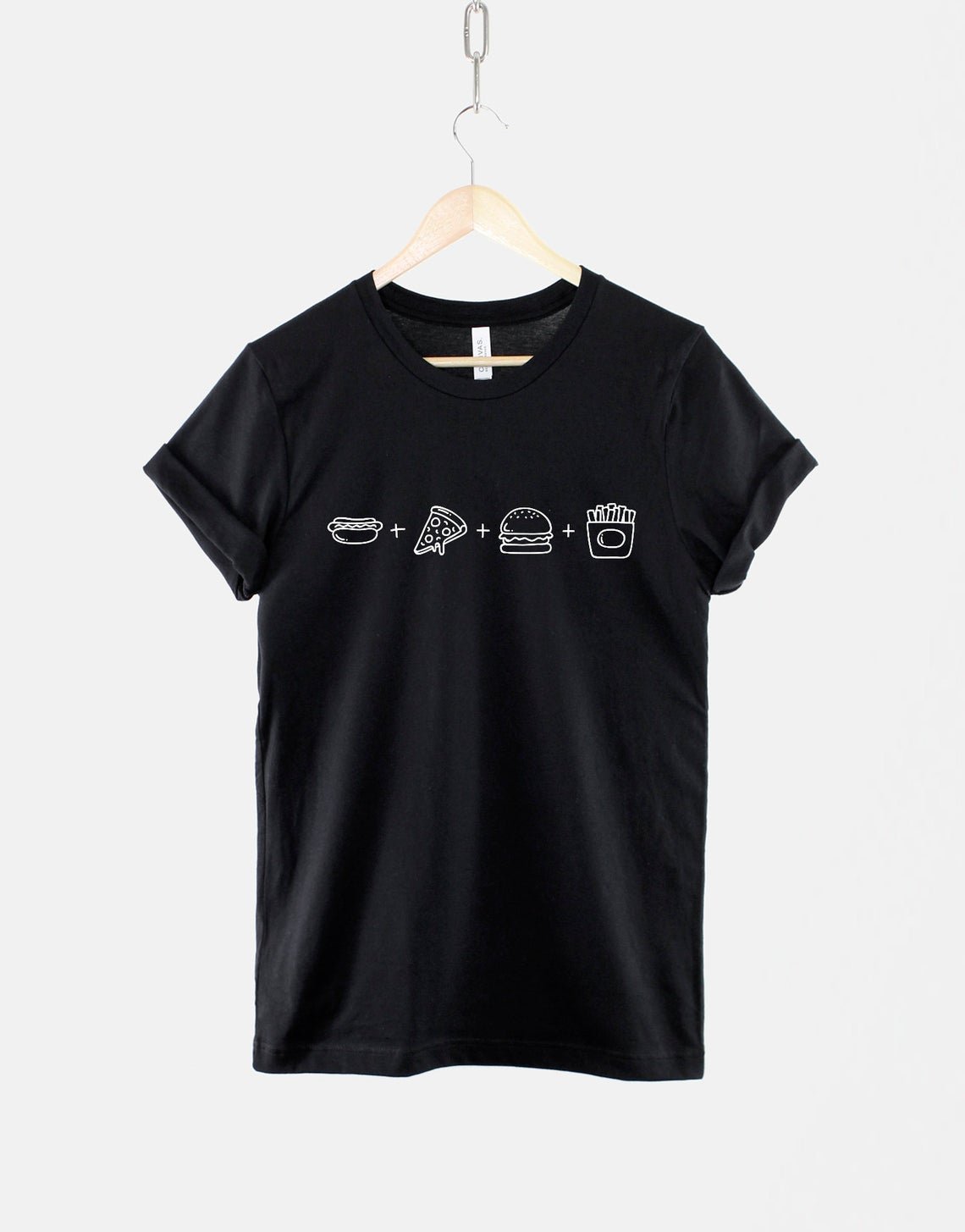 Food Math Pizza T-Shirt  Burger and French Fries Tshirt  Hotdog Fast Food T Shirt, Gildan G500 Tee