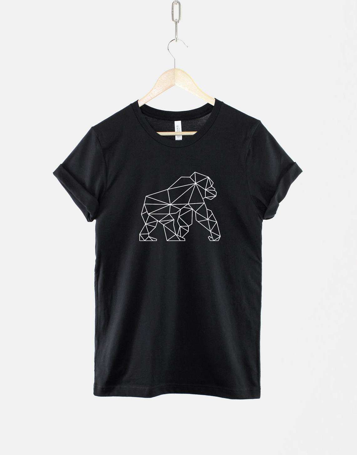 Geometric Gorilla Shirt Geometric Ape Gildan G500 Tee