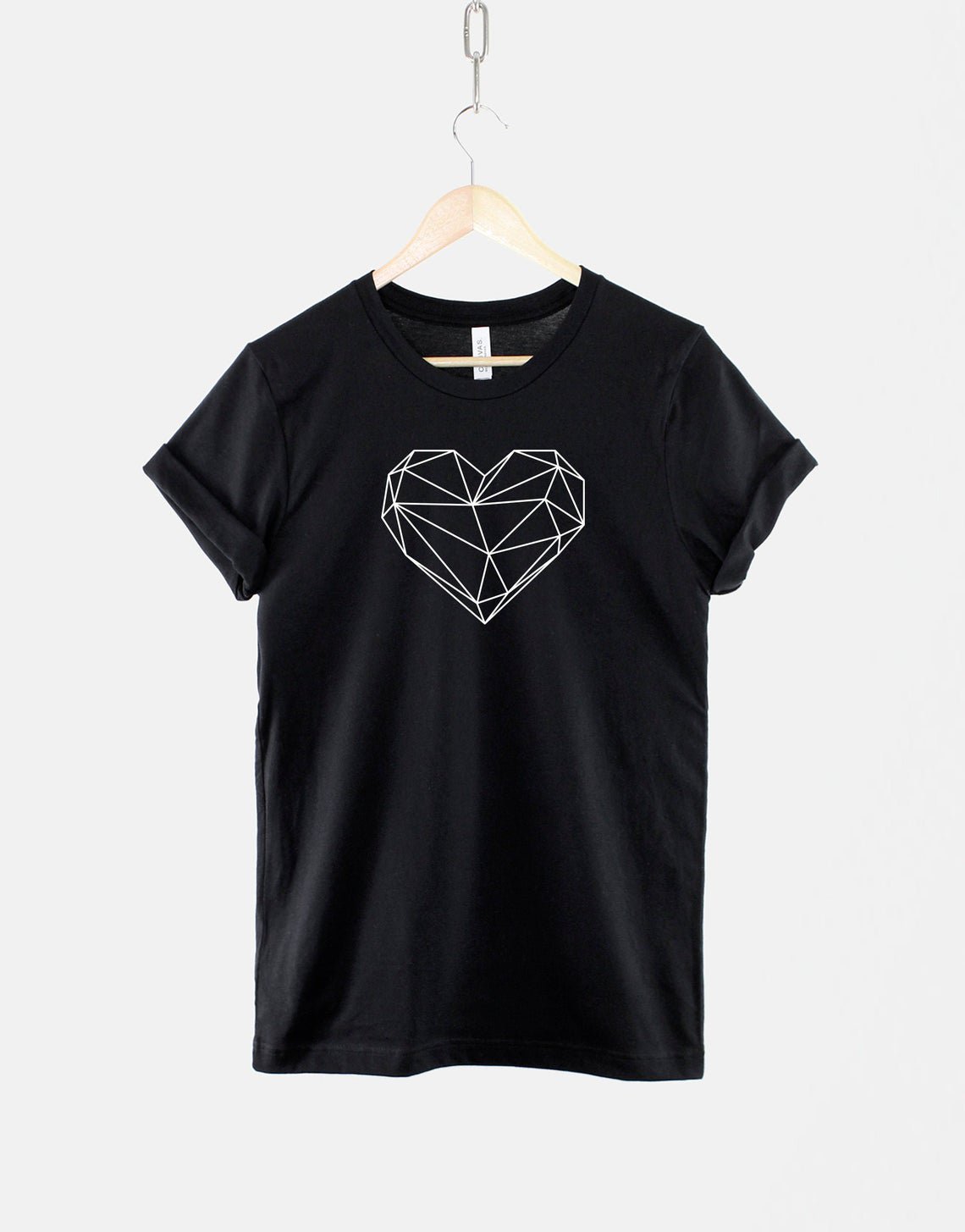 Geometric Heart Symbol TShirt   Gildan G500 Tee