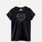 Geometric Heart Symbol TShirt   Gildan G500 Tee