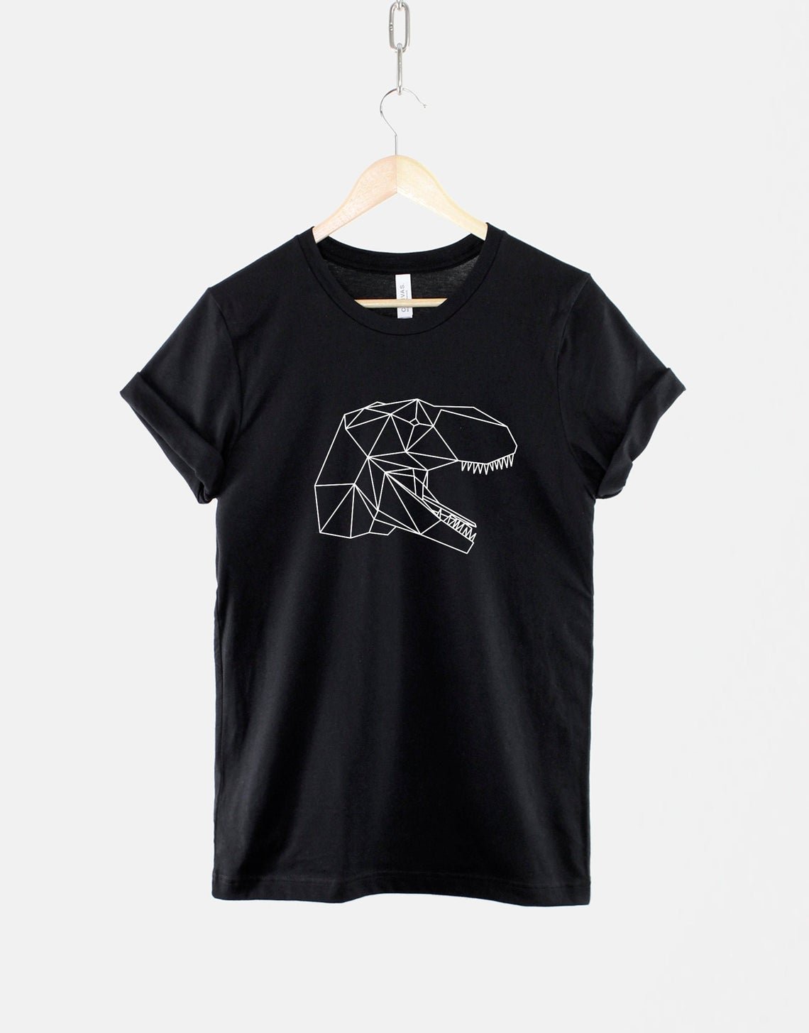Geometric T-Rex Shirt  Geometric Dinosaur Print T-Shirt Gildan G500 Tee