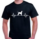 Heart Beat Rate Pulse Afghan Hound Dog Walking Gift Unisex Mens Womens T Shirt