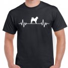 Heart Beat Rate Pulse Alaskan Malamute Dog Walking Gift Unisex Mens Womens T Shirt