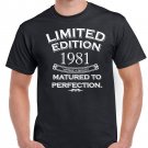Mens 40th Birthday TShirt Top Shirt Gift Present Forty Limited Edition Year 1981