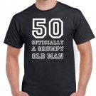 Mens 50th Birthday T Shirt Top Shirt Gift Present Fifty 50 Years Old Offically A Grumpy