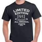 Mens 70th Birthday Gifts T Shirt Top Shirt Gift Present Seventy Limited Edition
