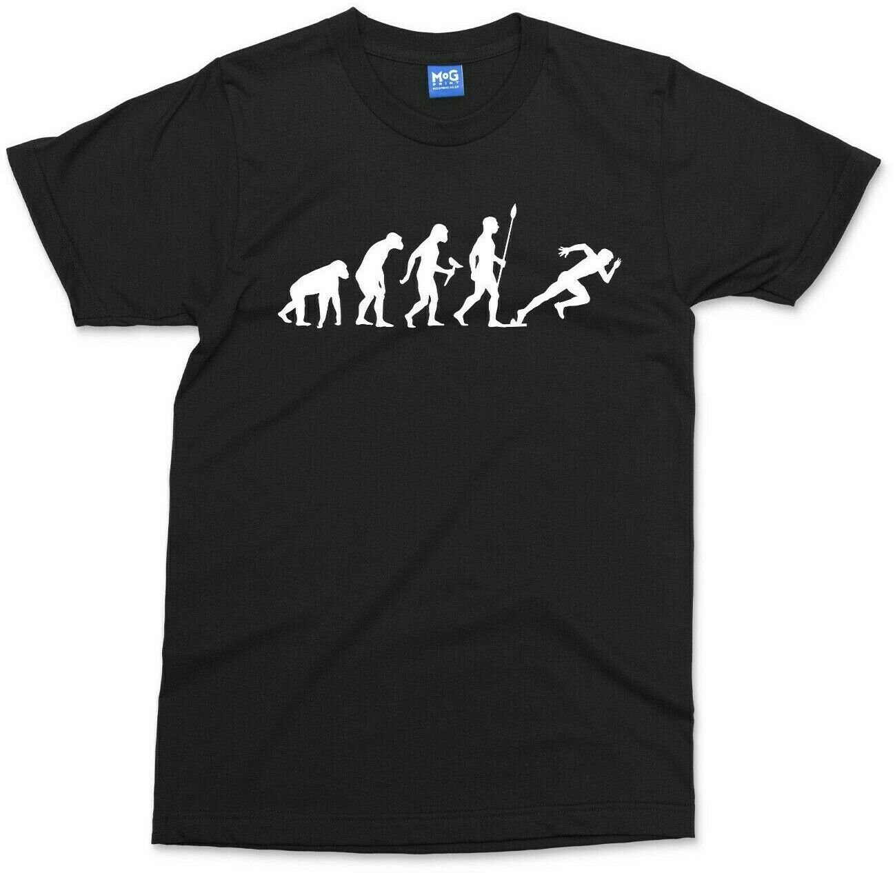 Evolution of Runner T-shirt Sprinter Marathon Running Athlete