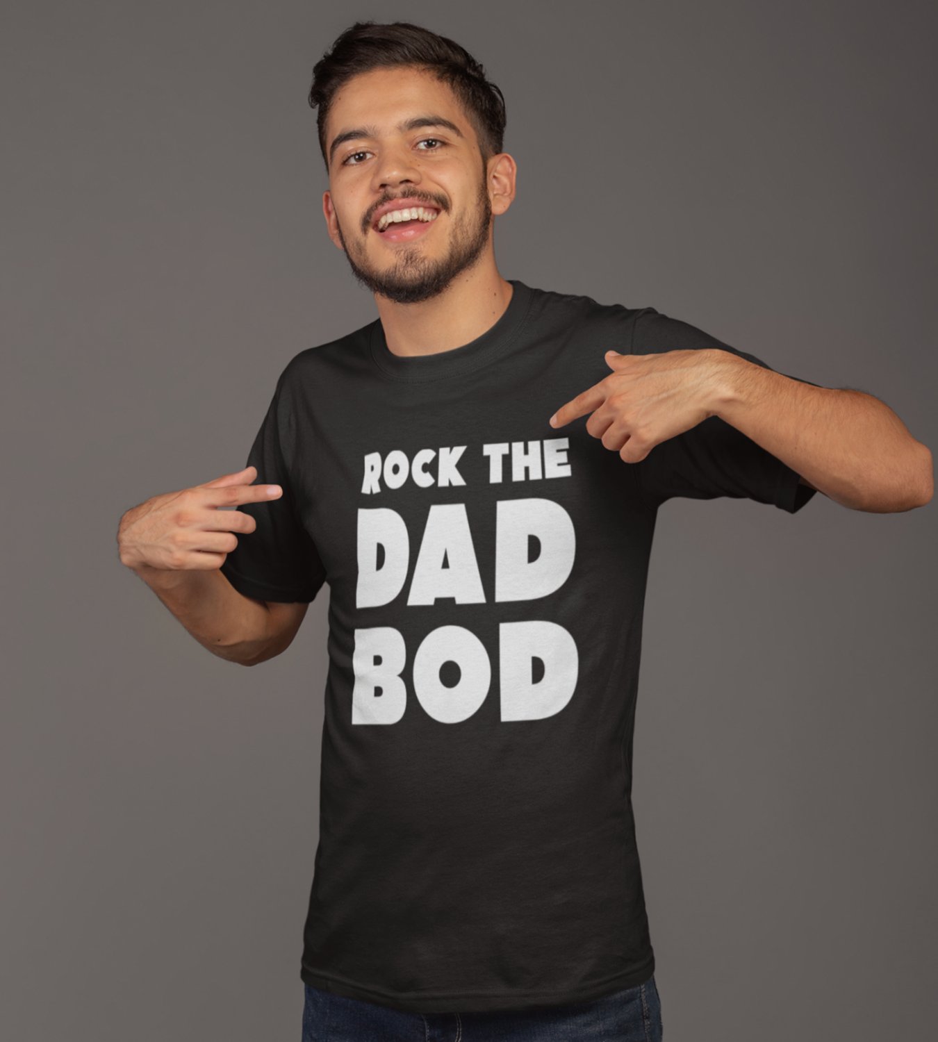 Rock The Dad Bod T-shirt Funny Joke Daddy Papa Gift