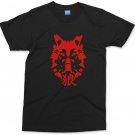 Wolf Kanji T-shirt Japanese Kanji Art Motif Asia Japan Inspired Anime Wolves