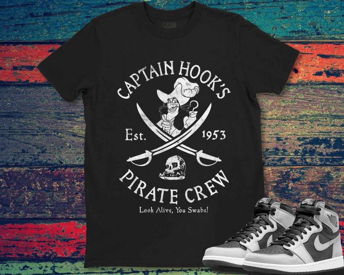 Captain Hooks Est 1953 Pirate Crew Look Alive Swabs Disney Unisex Gift T-Shirt