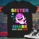 Sister Shark Doo Doo Doo Cute Pink Shark Vintage Unisex Gift T-Shirt