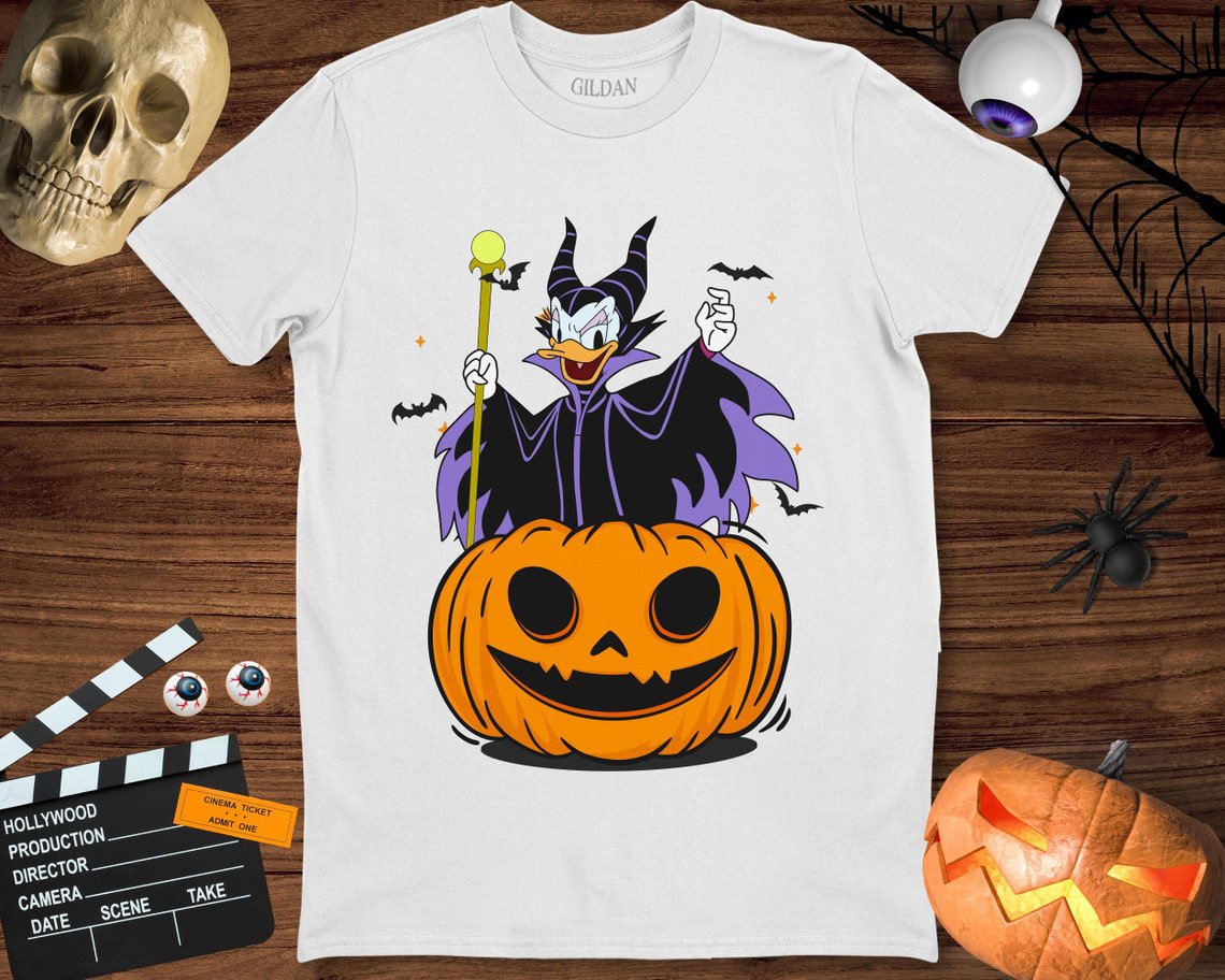 Daisy Duck Witch On Pumpkin Halloween Costume Unisex Gift T-Shirt