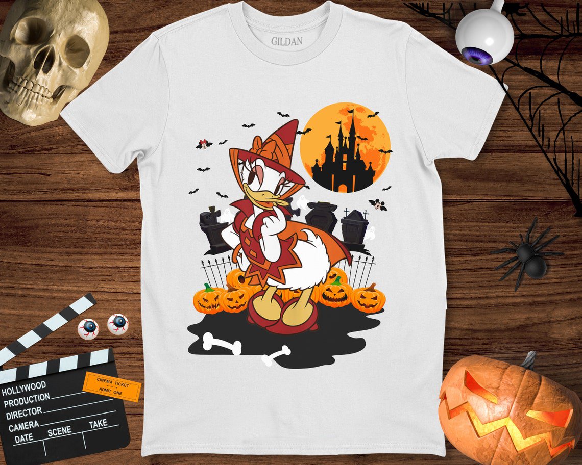 Disney Halloween Daisy Duck Witch Costume Halloween Unisex Gift T-Shirt