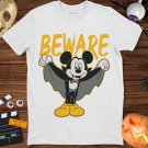 Disney Mickey Mouse Dracula Costume Beware Retro Funny Shirt