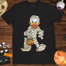 Donald Duck Mummy With Pumpkin Basket Halloween Costume Unisex Gift T-Shirt
