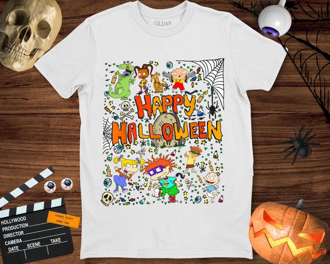 Happy Halloween Rugrats Characters Nickelodeon Funny Unisex Gift T-Shirt