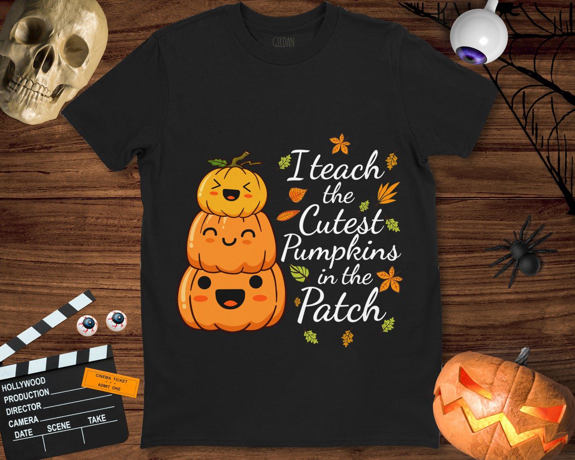 I Teach The Cutes Pumpkins In The Patch Halloween Unisex Gift T-Shirt