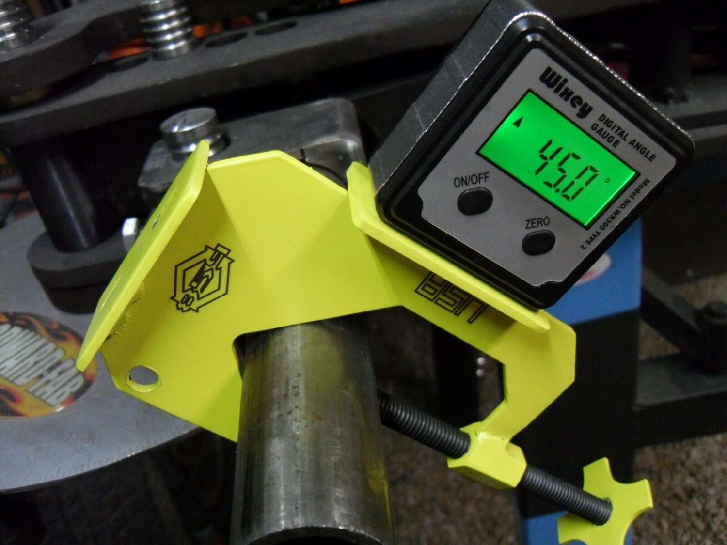 Tube Bending Digital Angle Gauge Rotation Clamp/Bracket Plane of Bend