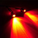 3mm-5mm Red RC LEDs brake/tail Lights w/ holders RX plug & play Truck Car Buggy