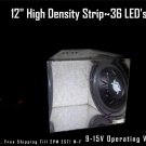 12"  White LED Strip Speaker Box-Amp-Interior Lighting 36 LED's Waterproof
