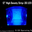 12" 30cm Blue LED Strip Speaker Box-Amp-Interior Lighting 36 LED's Waterproof