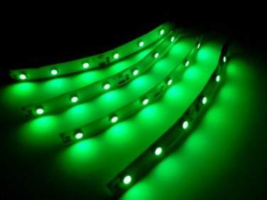 4pc RC LED's Green LED Strip Bar Lights Superbright 4" 1/10 Bandit Buggy Truck